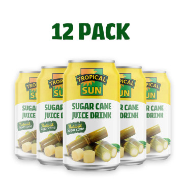 Tropical Sun Natural Sugar Cane Drink 330ml x 12 Cans (Uk Import)