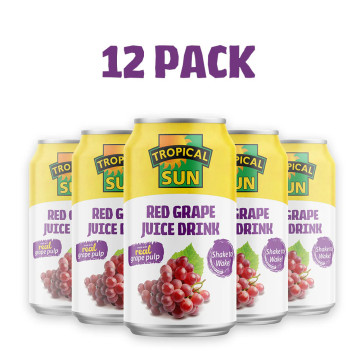 Tropical Sun Red Grape Juice Drink 330ml x 12 Cans (Uk Import)