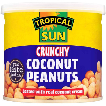 Tropical Crunchy Coconut Peanuts 165g x 24 Jars (Uk Import)