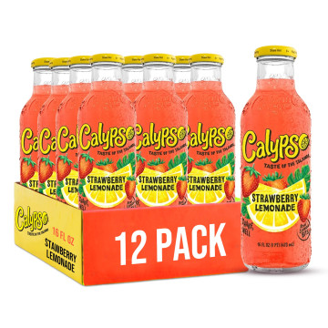 Calypso Strawberry Lemonade  473ml x 12 Bottles (Uk Import)