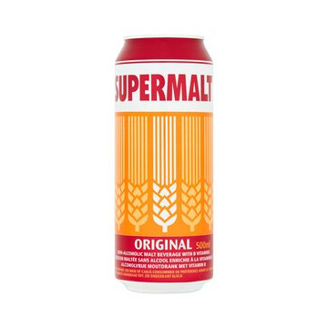 Supermalt Original Can 500ml x 24 Cans  (Uk Import)