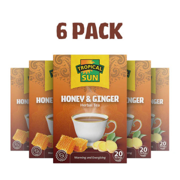 Tropical Sun Honey and Ginger Tea 20b 40g x 12 boxes (Uk Import)