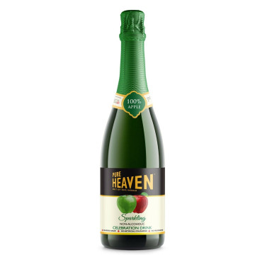 pure heaven sparkling 100% apple 750ml x 12 bottles (uk import)