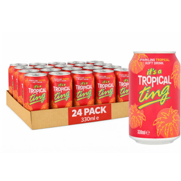 Ting Tropical Soda 330ml x 24 Cans (Uk Import)