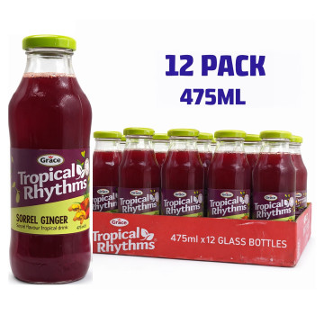 Grace Tropical Rhythms Hibiscus Sorrel & Ginger 473ml x 12 Bottles (Uk Import)