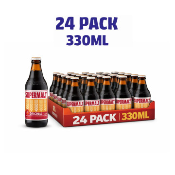 Supermalt Original drink 330ml x 24 bottle (Uk Import)