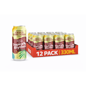 Grace Tropical Rhythms Hibiscus Sorrel & Ginger 330ml x 24