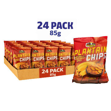 Pride of Africa Naturally Extra Sweet Spicy Plantain Chips 85g