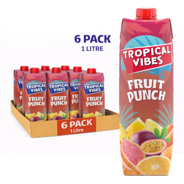 Tropical Vibes Fruit Punch 1LItre x 6(uk import)