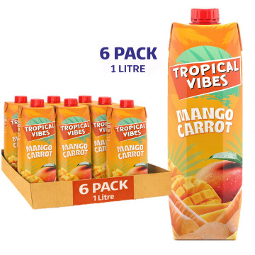 Tropical Vibes Mango carrot 1Litre  x 6 bottles (Uk Import)