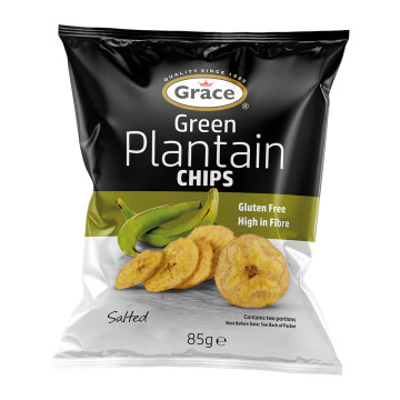 Grace Green Plantain Chips 85g x 9 (UK Import)