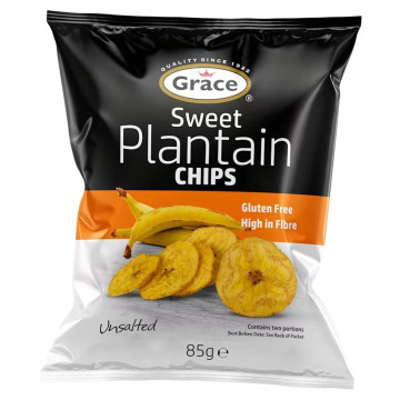 Grace Sweet Plantain Chips 85g x 9 Bags (Colombia Import)