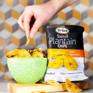 Grace Sweet Plantain Chips 85g x 9 Bags (Colombia Import)