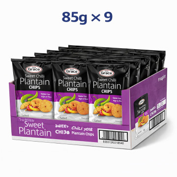 Grace Sweet Chilli Plantain Chips 85g x9 (Colombia Import)