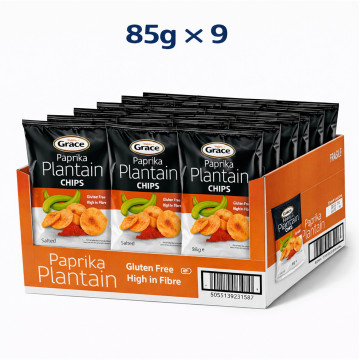 Grace Paprika Plantain Chips 85g x 9 (Colombia Import)