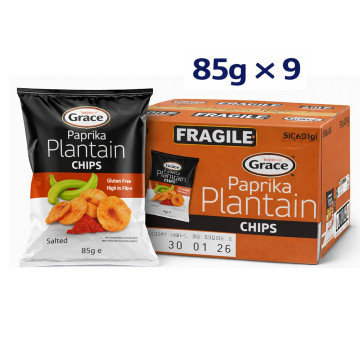 Grace Paprika Plantain Chips 85g x 9 (Colombia Import)