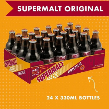 Supermalt Original drink 330ml x 24 bottle (Uk Import)