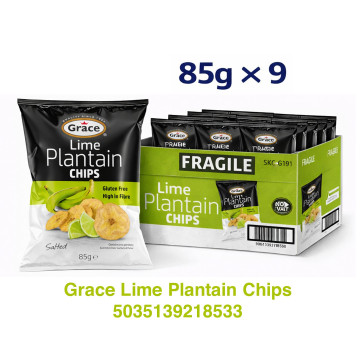 Grace Lime Plantain Chips 85g x 9 (Colombia Import)
