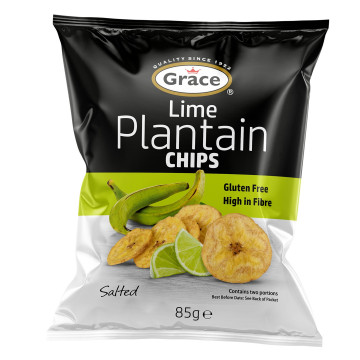 Grace Lime Plantain Chips 85g x 9 Wholesale