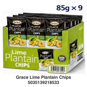 Grace Lime Plantain Chips 85g x 9 Wholesale