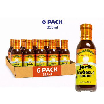 Walkerswood Spicy Jamaican Jerk Barbecue Sauce 355ml x 6 bottles (Uk Import)