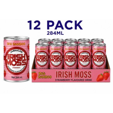 Big Bamboo Irish Moss Strawberry 284ml x 12 Wholesale