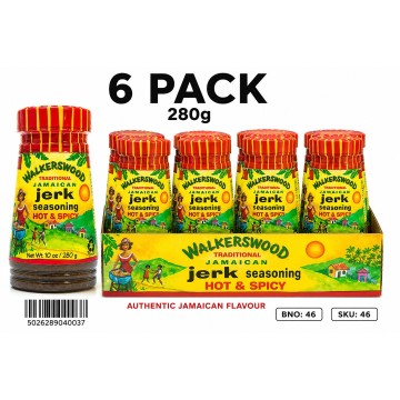 Walkerswood Hot & Spicy Jerk Seasoning 280g x 6