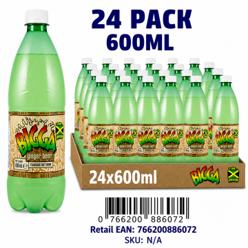 Buy Bigga Ginger Beer Soft Drink 24 x 600ml Bottles - Wholesale | Dubai UAE