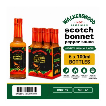 Walkerswood Scotch Bonnet Pepper Sauce 100ml x 6