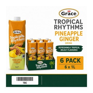 Grace Tropical Rhythms Pineapple Ginger 1L x 6