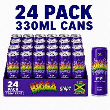 Buy Bigga Grape Soft Drink 24 x 330ml Cans - Wholesale | Dubai UAE
