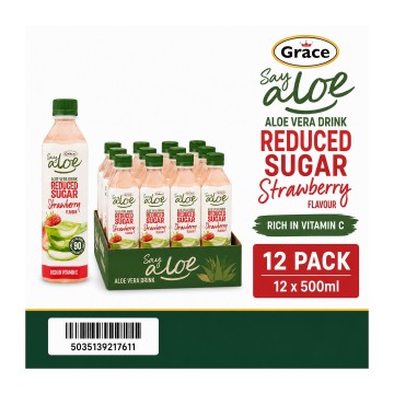 Grace Aloe Vera Strawberry 500ml x 12 Wholesale