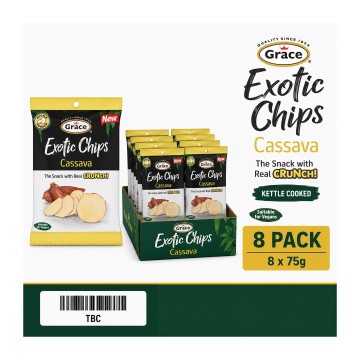 Grace Cassava Exotic Chips 75g x 8 Wholesale