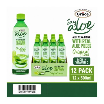 Grace Say Aloe Vera Original Drink 500ml x 12