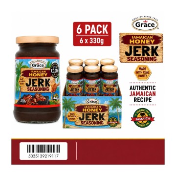 Grace Jamaican honey jerk sauce 330g x 6 Jars (Uk Import)