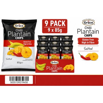 Grace Chilli Plantain Chips 85g x 9 Wholesale