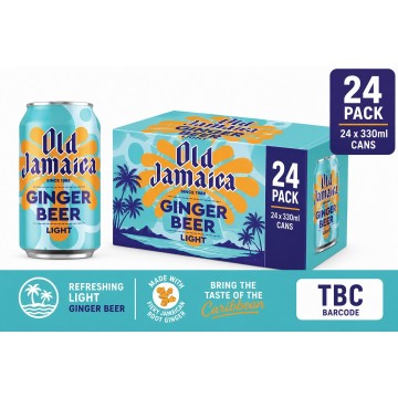 Old Jamaica Ginger Beer New Light 330ml x 24 cans wholesale