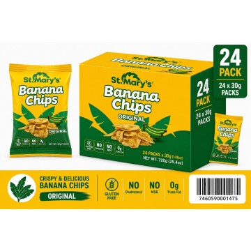St Mary's Banana Chips Original 30g x 24 Wholesale