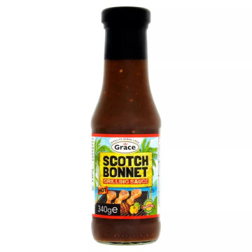 Grace Scotch Bonnet Grilling Hot Sauce 340g x 6 (uk import)