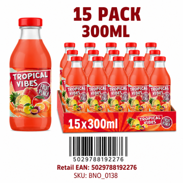 Buy Tropical Vibes Fruit Punch 15 x 300ml Bottles - Wholesale | Dubai UAE