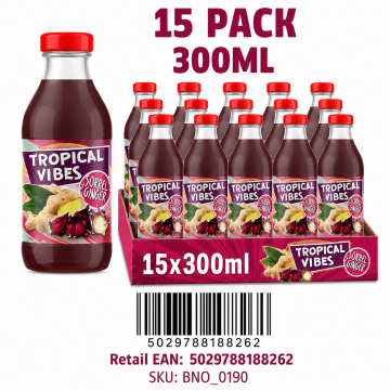 Buy Tropical Vibes Sorrel Ginger 15 x 300ml Bottles - Wholesale | Dubai UAE