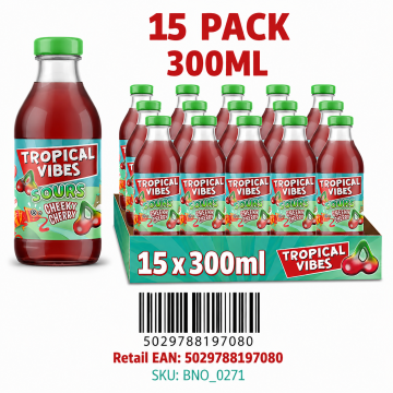 Buy Tropical Vibes Sours Cheeky Cherry 15 x 300ml Bottles - Wholesale | Dubai UAE