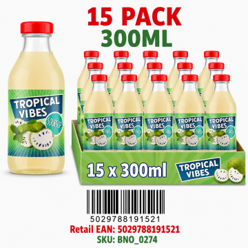 Buy Tropical Vibes Soursop 15 x 300ml Bottles - Wholesale | Dubai UAE