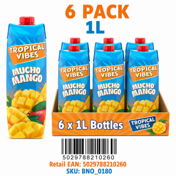 Tropical Vibes mucho mango Bottle 1L x 6